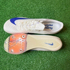 Nike Air MaxFly 2 White and Blue Running Spikes Shoes Size 45 Eur