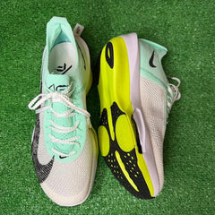 Nike Air Zoom Alphafly Next% 3 White and Green Running Shoes Size 42.5 Eur