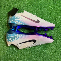 Nike Air Zoom Mercurial Vapor 16 Elite White, Pink and Blue Firm Ground FG Football Boot Size 43 Eur