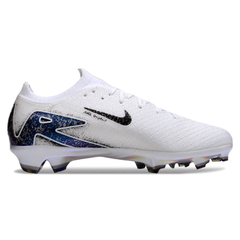 Nike Air Zoom Mercurial Vapor 16 Elite White and Gray Firm Ground FG Kids Football Boot