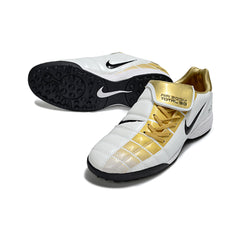 Nike Air Zoom Total 90 III White and Gold Turf TF Football Boot