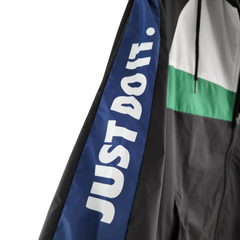 Nike Black White Green Windbreaker Jacket
