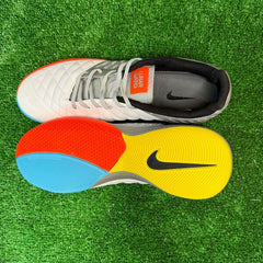Nike Lunar Gato II White and Gray Indoor IC Football Boot Size 42 Eur