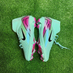 Nike Air Zoom Mercurial Superfly 10 Elite Light Blue and Pink Firm Ground FG Kids Football Boot Size 36 Eur