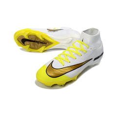 Nike Air Zoom Mercurial Superfly 10 Elite White and Yellow Firm Ground FG Football Boot