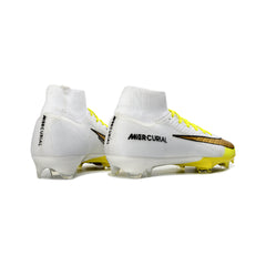 Nike Air Zoom Mercurial Superfly 10 Elite White and Yellow Firm Ground FG Football Boot