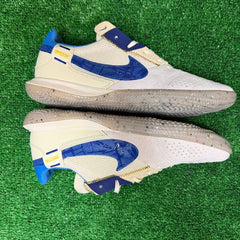 Nike Streetgato White Gray and Blue Indoor IC Football Boot Size 42 Eur