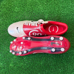 Nike Total 90 III White and Red Firm Ground FG Football Boot Size 44.5 Eur