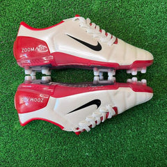Nike Total 90 III White and Red Firm Ground FG Football Boot Size 44.5 Eur