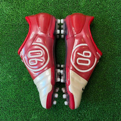 Nike Total 90 III White and Red Firm Ground FG Football Boot Size 44.5 Eur
