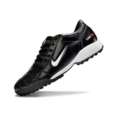 Nike Total 90 III Kids Turf TF Football Boot Black and Silver