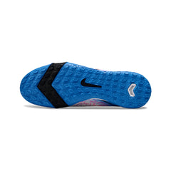 Nike Zoom Mercurial Superfly 10 Elite Kids White and Blue Turf TF Football Boot
