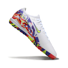 Nike Zoom Mercurial Vapor 16 Elite Kids Turf TF Football Boot White Purple and Red