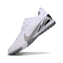 Nike Zoom Mercurial Vapor 16 Pro White and Silver Vini Kids Turf TF Football Boot