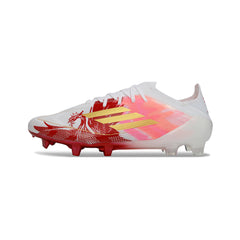 Adidas F50 Primeknit Elite White, Golden and Red Firm Ground FG Football Boot