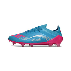 Adidas F50 Primeknit Elite Messi Blue and Pink Firm Ground FG Football Boot