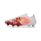 Adidas F50 Primeknit Elite White, Golden and Red Mixed Studs SG Football Boot