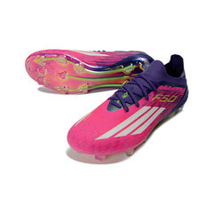Adidas F50 Primeknit Elite Pink, White and Blue Firm Ground FG Football Boot