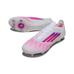 Adidas F50 Primeknit Elite White and Pink Mixed Studs SG Football Boot