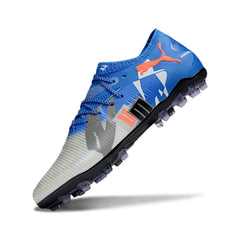 Puma Future 8 Low Cut White and Blue Artificial Ground AG Football Boot