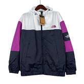 The North Face White Pink Blue Windbreaker Jacket