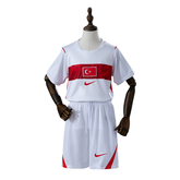 Turkey Nike 2026 Home Kids Version Football T-Shirt + Shorts Kit