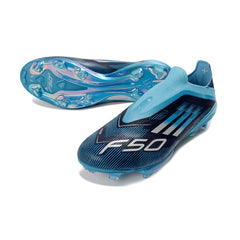 Adidas F50+ Elite Laceless Blue and Black Firm Ground FG Football Boot