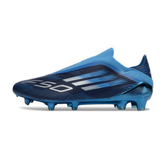 Adidas F50 Elite Laceless Blue and Black Firm Ground FG Kids Football Boot