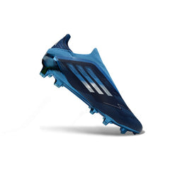 Adidas F50 Elite Laceless Blue and Black Firm Ground FG Kids Football Boot