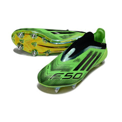 Adidas F50 Elite Laceless Green and Black Mixed Studs SG Football Boot