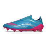 Adidas F50 Elite Laceless Messi Blue and Pink Firm Ground FG Football Boot