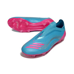 Adidas F50 Elite Laceless Messi Blue and Pink Firm Ground FG Football Boot