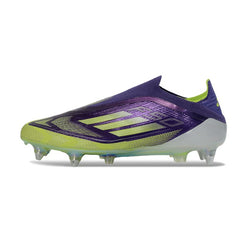 Adidas F50 Elite Laceless Purple and Green Mixed Studs SG Football Boot