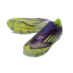 Adidas F50 Elite Laceless Purple and Green Mixed Studs SG Football Boot