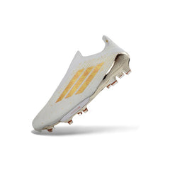 Adidas F50+ Elite Laceless White and Golden Firm Ground FG Football Boot