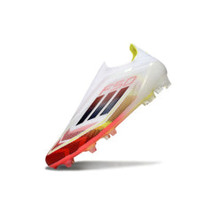 Adidas F50 Elite Laceless White and Red Firm Ground FG Football Boot