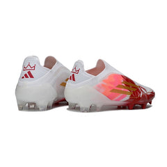 Adidas F50 Elite Laceless White, Golden and Red Firm Ground FG Football Boot