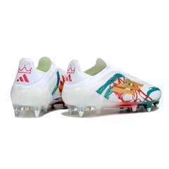 Adidas F50 Elite Laceless White Green and Red Mixed Studs SG Football Boot