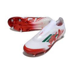 Adidas F50 Elite Laceless White and Red Mixed Studs SG Football Boot