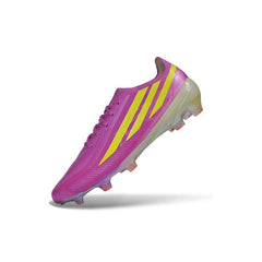 Adidas F50 Hyperfast Elite Pink and Yellow Firm Ground FG Football Boot