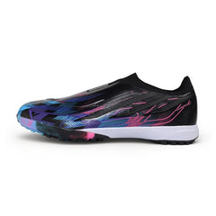 Adidas F50 Hyperfast Laceless Elite Black, Pink and Purple Turf TF Kids Football Boot