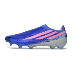 Adidas F50 Hyperfast Laceless Elite Blue and Pink Firm Ground FG Football Boot