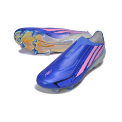 Adidas F50 Hyperfast Laceless Elite Blue and Pink Firm Ground FG Football Boot