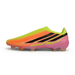 Adidas F50 Hyperfast Laceless Elite Light Green and Orange Firm Ground FG Football Boot