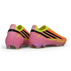 Adidas F50 Hyperfast Laceless Elite Light Green and Orange Firm Ground FG Football Boot