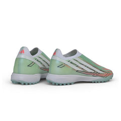 Adidas F50 Hyperfast Laceless Elite Light Green and White Turf TF Football Boot