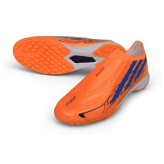 Adidas F50 Hyperfast Laceless Elite Orange and Blue Turf TF Football Boot
