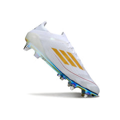 Adidas F50 Primeknit Elite White and Green Mixed Studs SG Football Boot