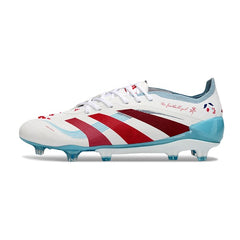 Adidas Predator 25 Elite White, Red and Blue Firm Ground FG Football Boot