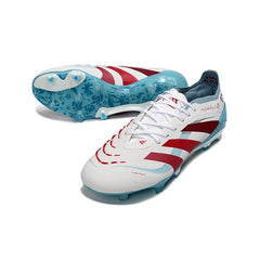 Adidas Predator 25 Elite White, Red and Blue Firm Ground FG Football Boot